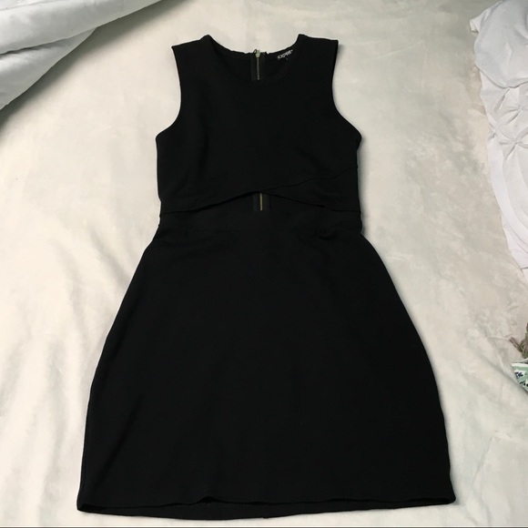 Black EXPRESS Dress with front cut - Picture 2 of 4